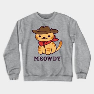 kitty collector billy the kitten / cowboy cat goes meowdy Crewneck Sweatshirt